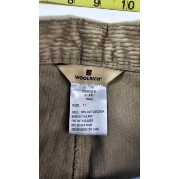 NWT woolrich vintage tan neutral sz 12 corduroy bare back high waist pants NEW - Picture 4 of 8